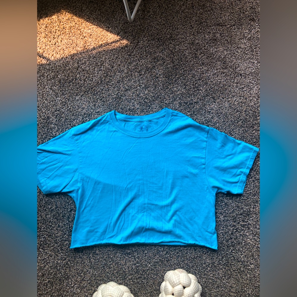 Blue crop top